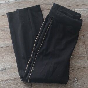 Alice Blue Black Stretchy Leggings w/ Bling Rhinestone Strip on each side XL